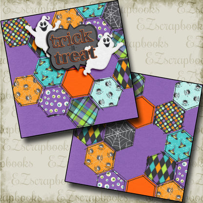Trick or Treat NPM - 3571 - EZscrapbooks Scrapbook Layouts Halloween