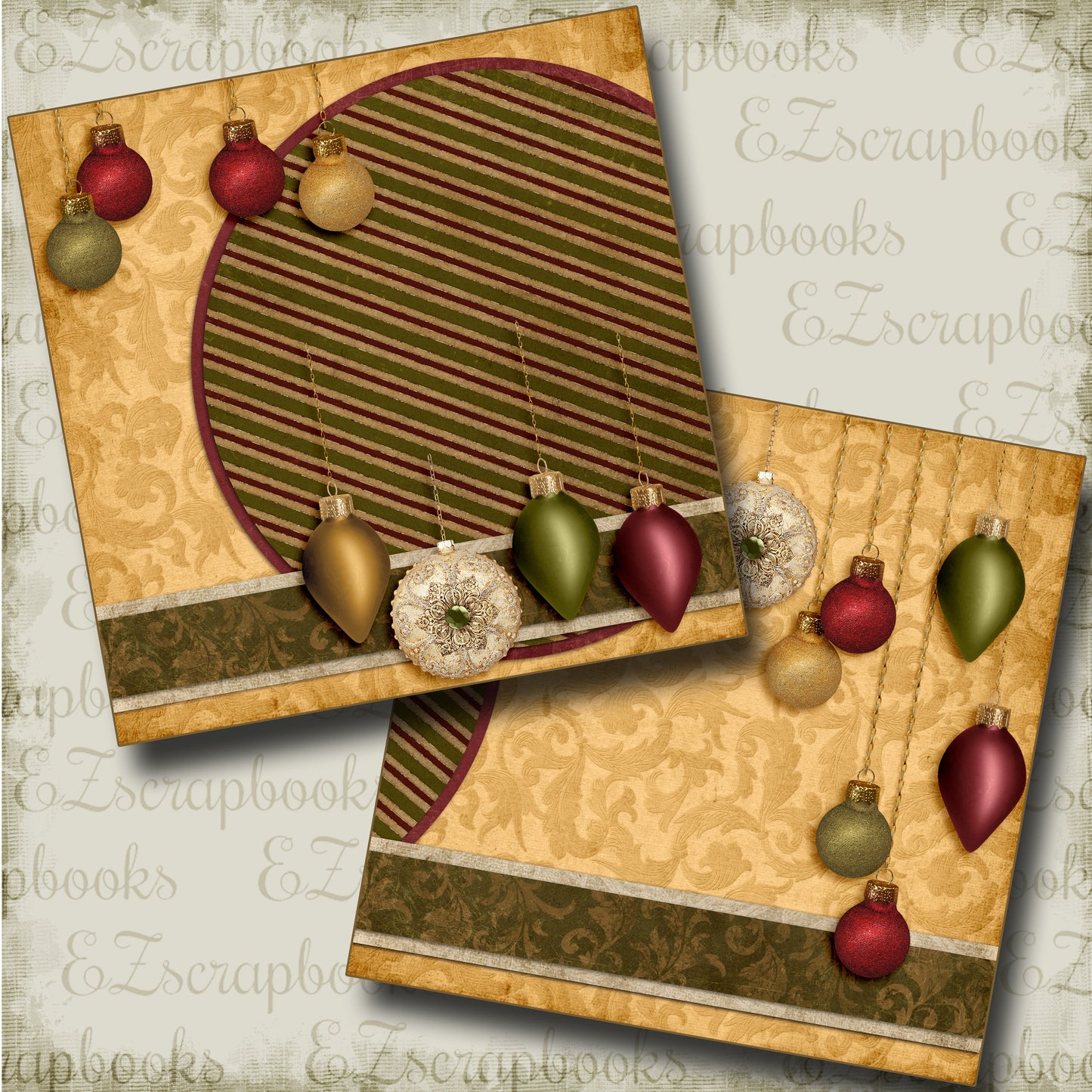 Christmas Bulbs NPM - 3519 - EZscrapbooks Scrapbook Layouts Christmas