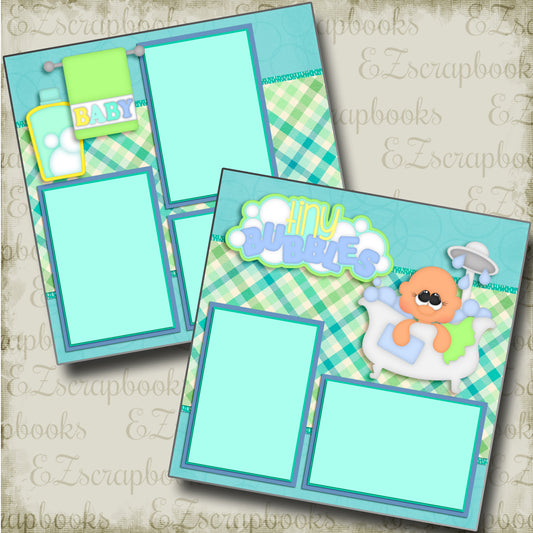 Tiny Bubbles Boy - 4188 - EZscrapbooks Scrapbook Layouts Baby - Toddler