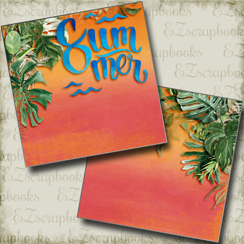 Summer NPM - 3991 - EZscrapbooks Scrapbook Layouts Beach - Tropical, Summer, Swimming - Pool