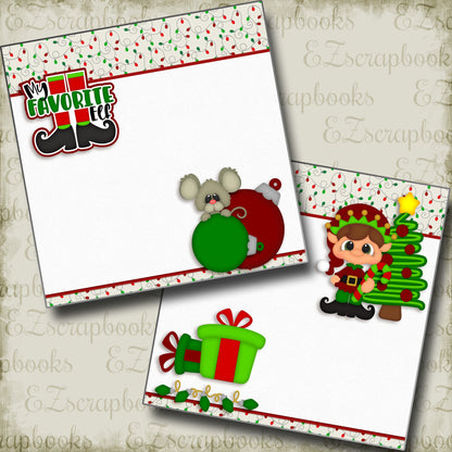 Favorite Elf Boy NPM - 3649 - EZscrapbooks Scrapbook Layouts Christmas