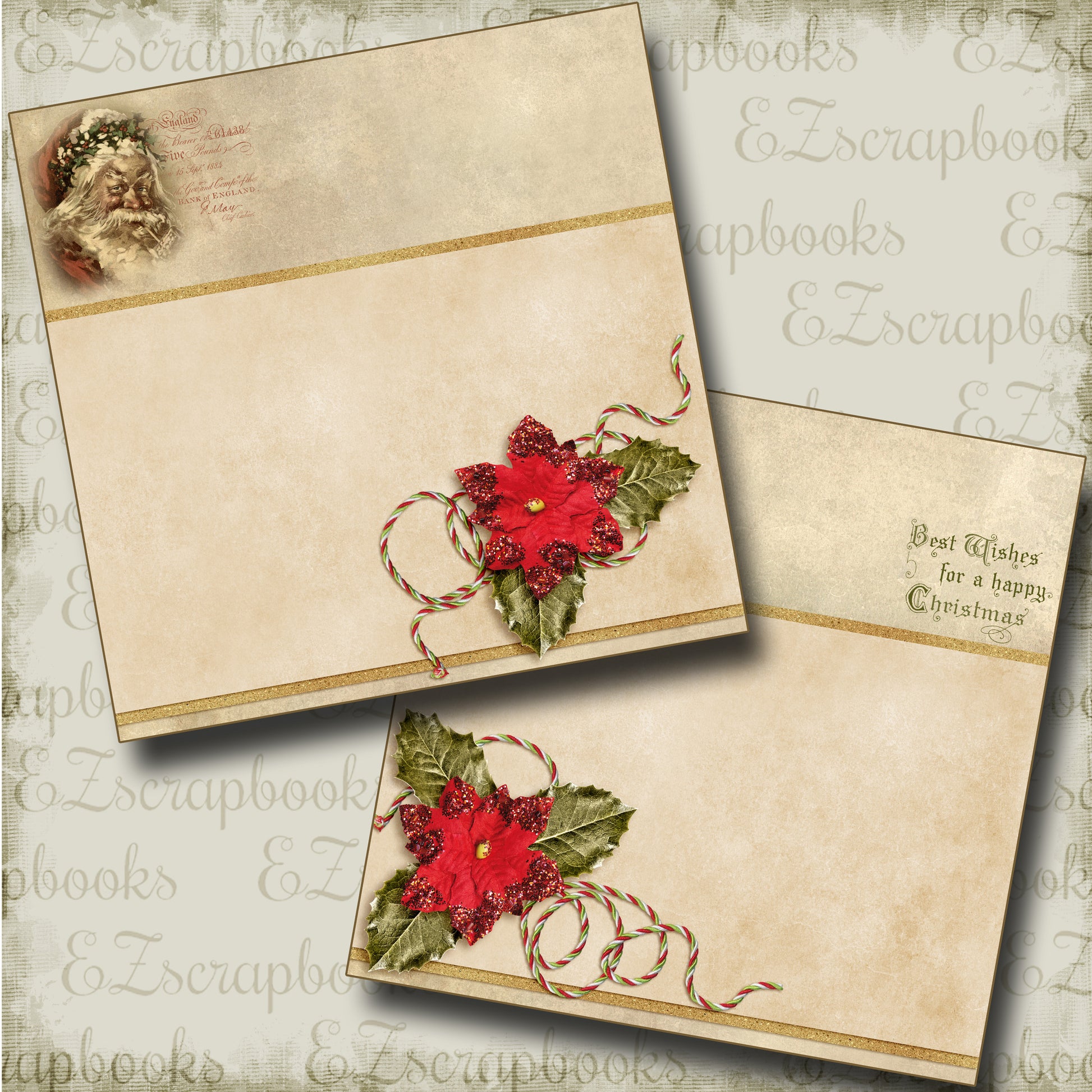 Happy Christmas NPM - 3595 - EZscrapbooks Scrapbook Layouts Christmas