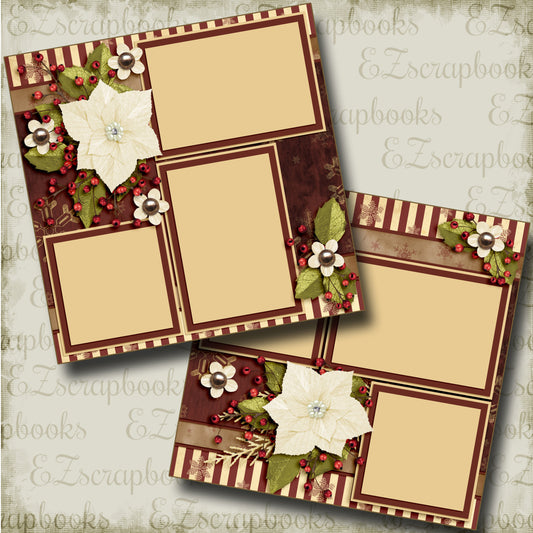 Burgundy Cheer - 3576 - EZscrapbooks Scrapbook Layouts Christmas