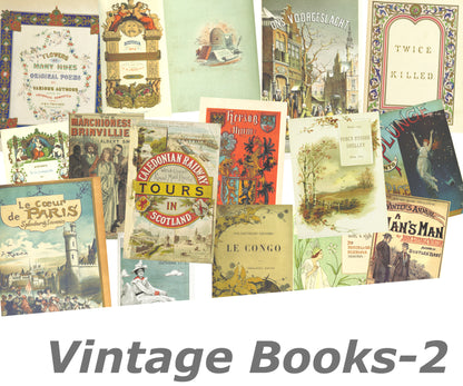 Vintage Distressed Book Covers - 2 - 7349