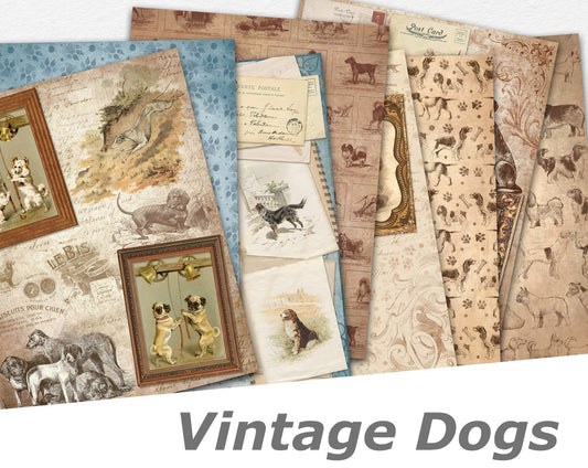 Vintage Dogs Paper Pack - 7359