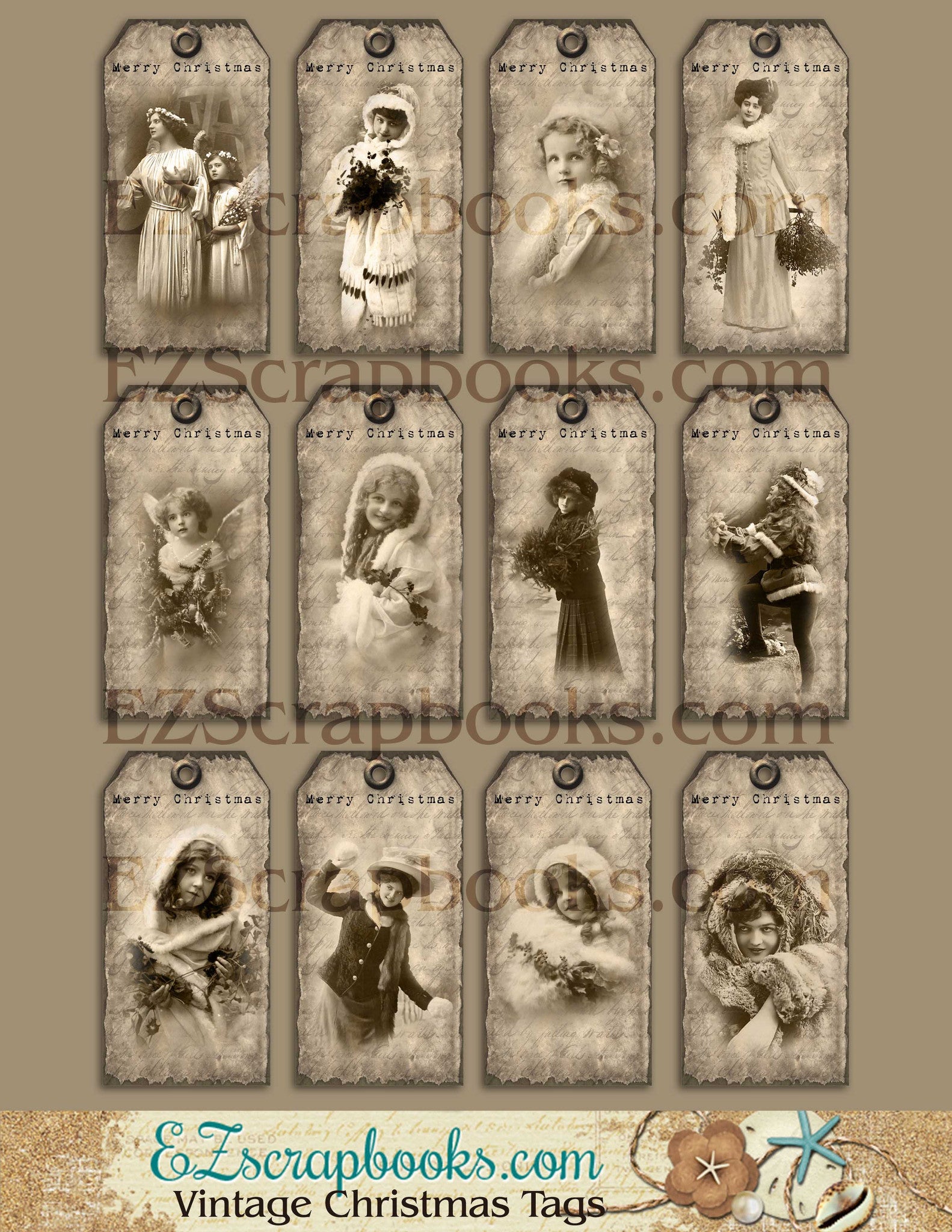 vintage-christmas-tags-9036-ezscrapbooks for Free Printable Vintage Christmas Tags Vintage Christmas Tags - 9036 – EZscrapbooks for Free Printable Vintage Christmas Tags