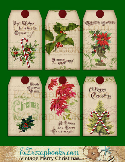 Vintage Merry Christmas - 9038 - EZscrapbooks Scrapbook Layouts Christmas