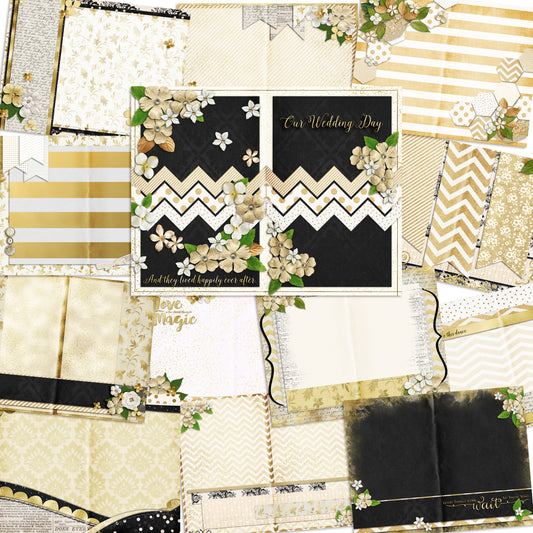 Wedding Day Journal Pack - 7294 - EZscrapbooks Scrapbook Layouts Journals