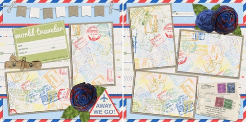 World Traveler - 127 - EZscrapbooks Scrapbook Layouts Vacation