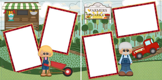 Farmer's Market - Digital Scrapbook Pages - INSTANT DOWNLOAD - EZscrapbooks Scrapbook Layouts Farm - Garden