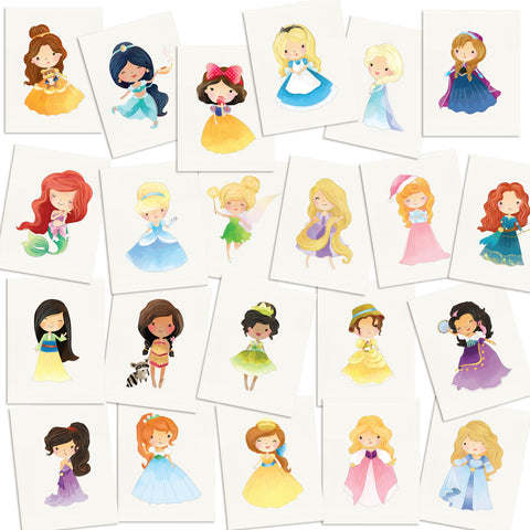 Fairy Tale Princesses Wall Art Prints - 22 Prints - White Background - 8060 - EZscrapbooks Scrapbook Layouts 