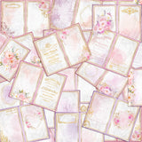 Watercolor Pink Flowers Journal Pages - 7562