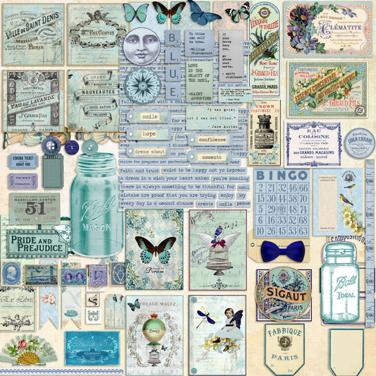 Blue Ephemera Embellishment Pack - 7436