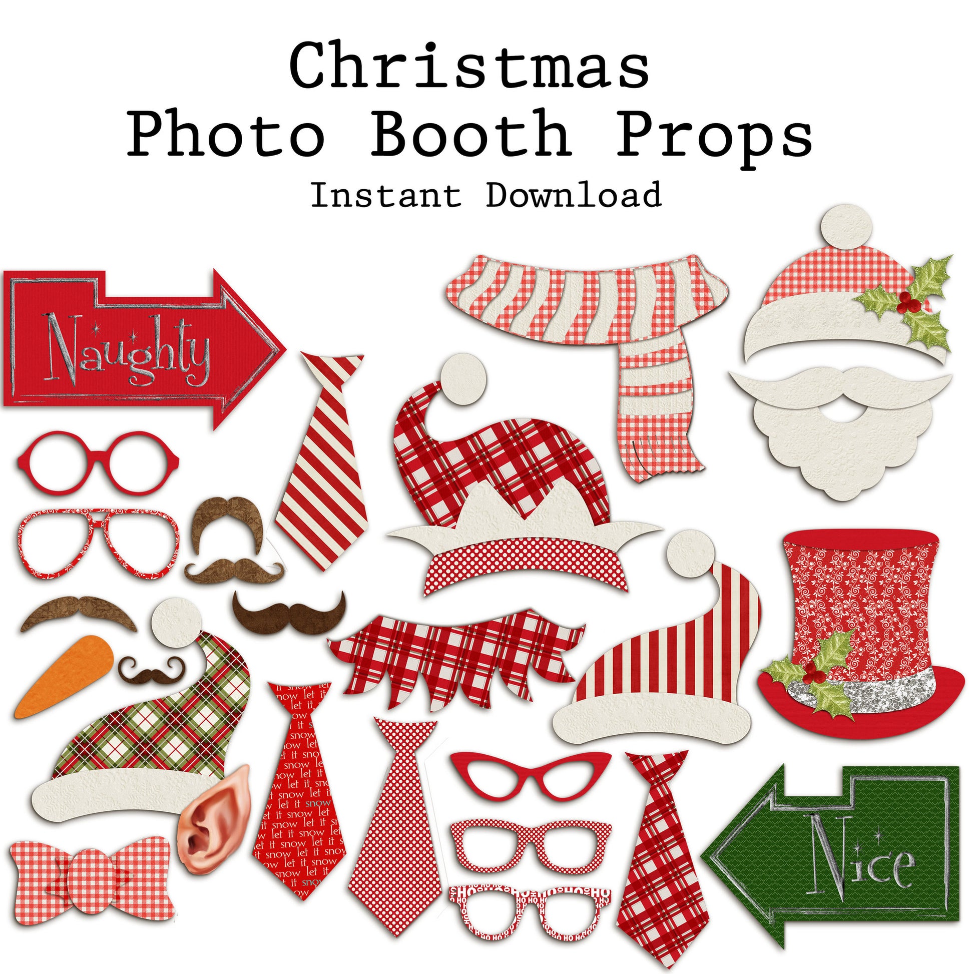 christmas-photo-booth-props-instant-download-ezscrapbooks for Free Printable Photo Booth Props For Christmas Christmas Photo Booth Props - INSTANT DOWNLOAD – EZscrapbooks for Free Printable Photo Booth Props For Christmas
