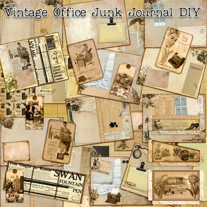 Vintage Office Journal Pack - 7245 - EZscrapbooks Scrapbook Layouts Journals