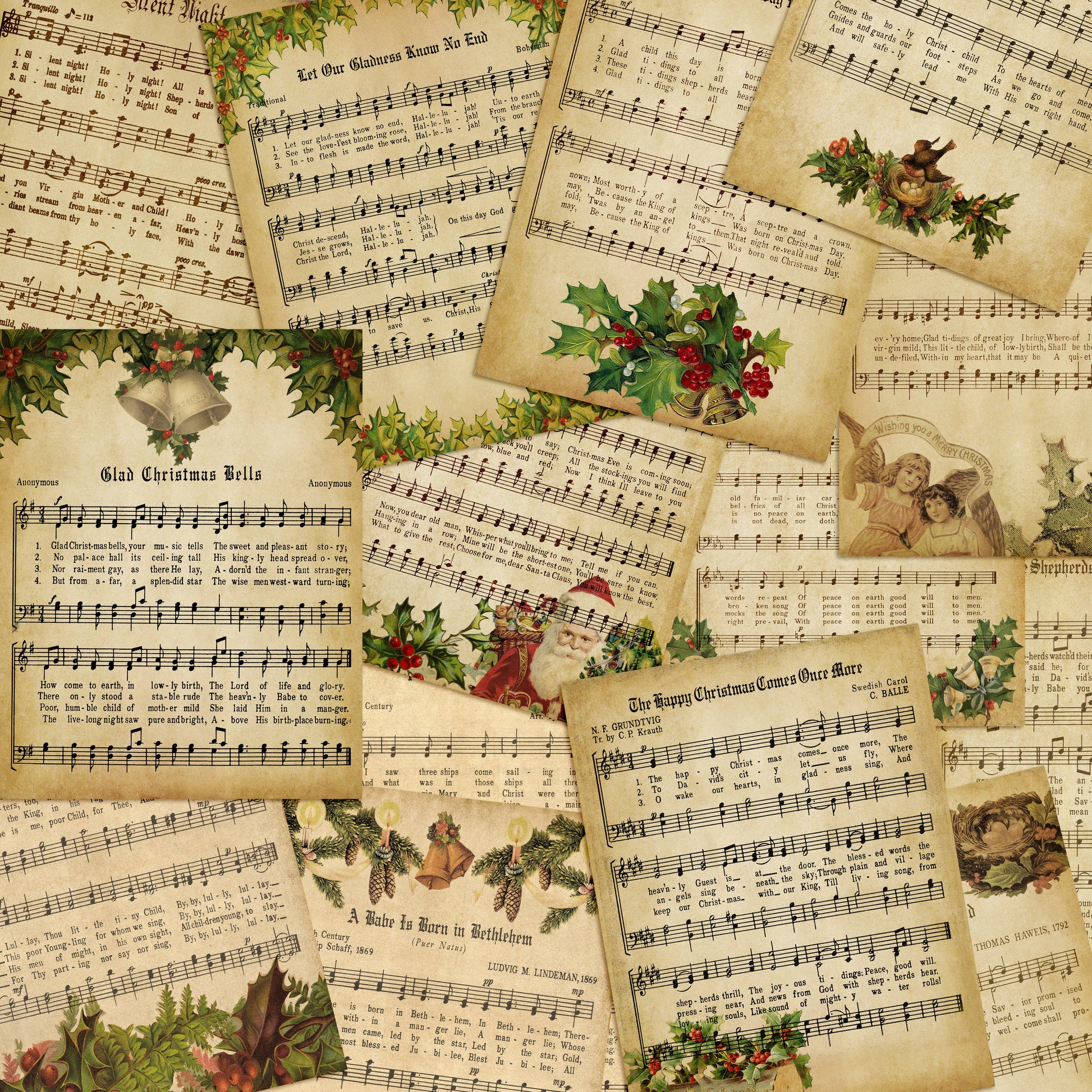vintage-christmas-sheet-music-7383-ezscrapbooks for Free Printable Christmas Sheet Music For Crafts Vintage Christmas Sheet Music - 7383 – EZscrapbooks for Free Printable Christmas Sheet Music For Crafts