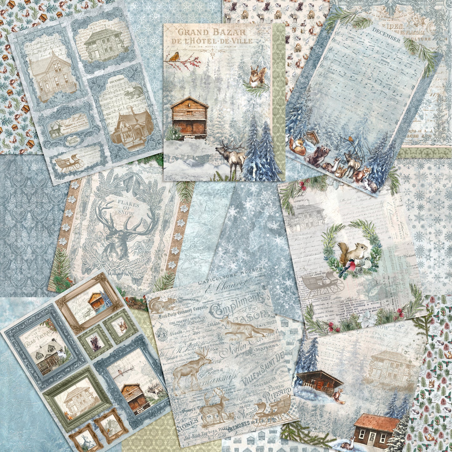 Winter Cottage Paper Pack - 7610