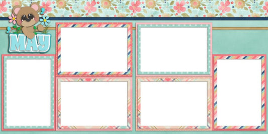 May - Digital Scrapbook Pages - INSTANT DOWNLOAD - EZscrapbooks Scrapbook Layouts Months of the Year, Spring - Easter
