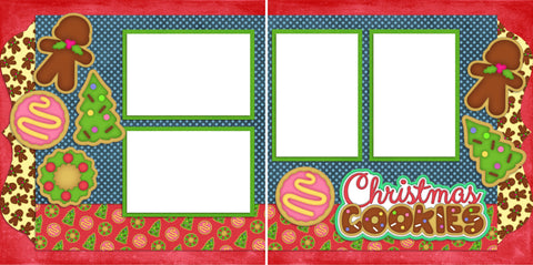 Christmas Cookies - Digital Scrapbook Pages - INSTANT DOWNLOAD - EZscrapbooks Scrapbook Layouts Christmas